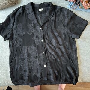 Wilfred sheer floral button down